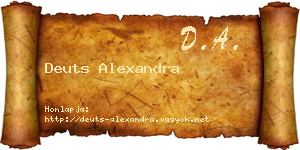 Deuts Alexandra névjegykártya