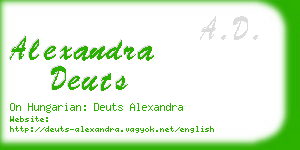 alexandra deuts business card